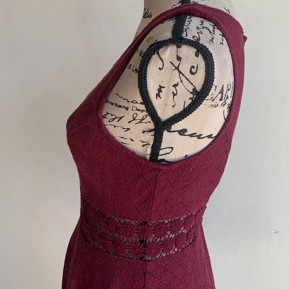 Free People Daisy Waist Merlot Dress Size 4